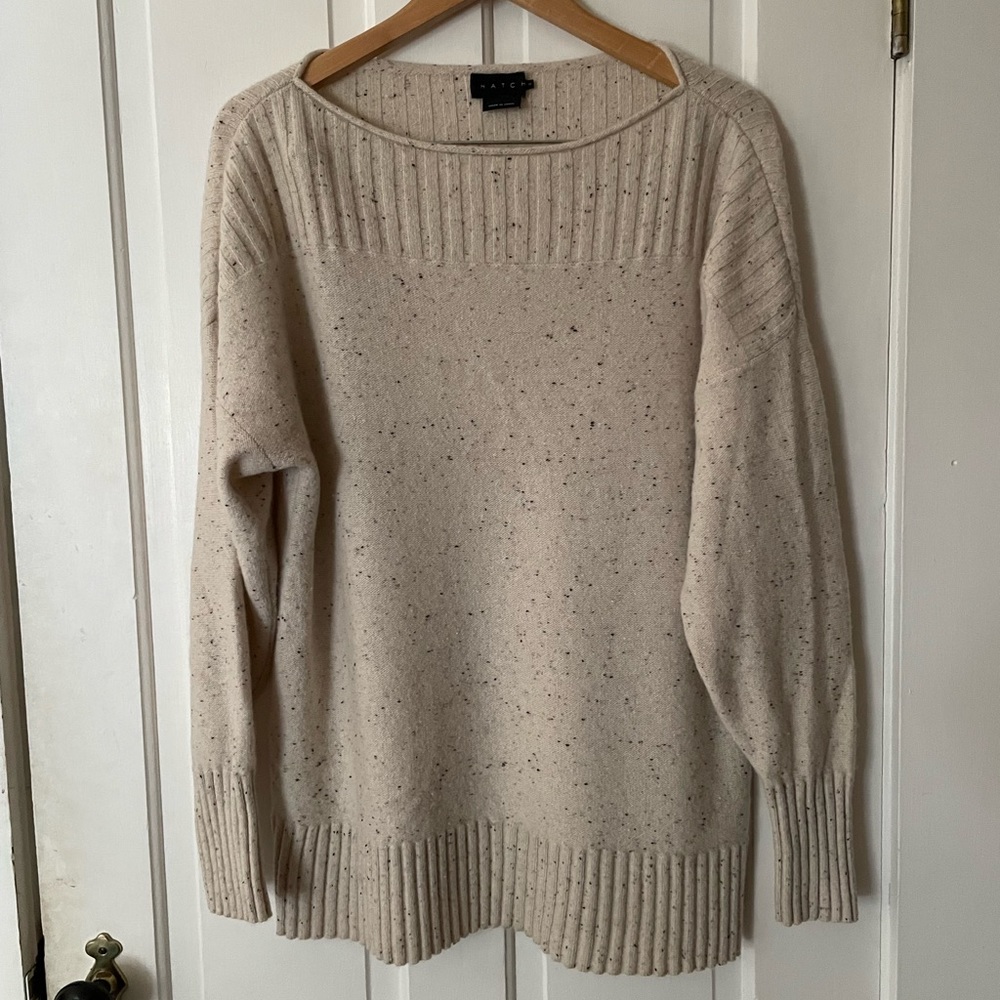 Hatch Oatmeal Fleck Cashmere Maternity Sweater